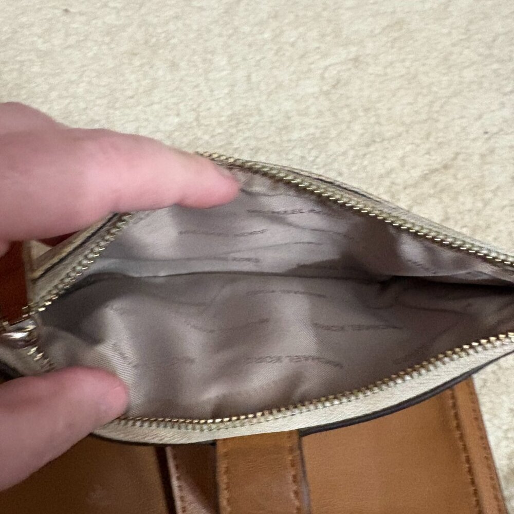 Michael Kors Jet Set Travel Large Wristlet Wallet – Brown MK Logo - Picture 12 of 16